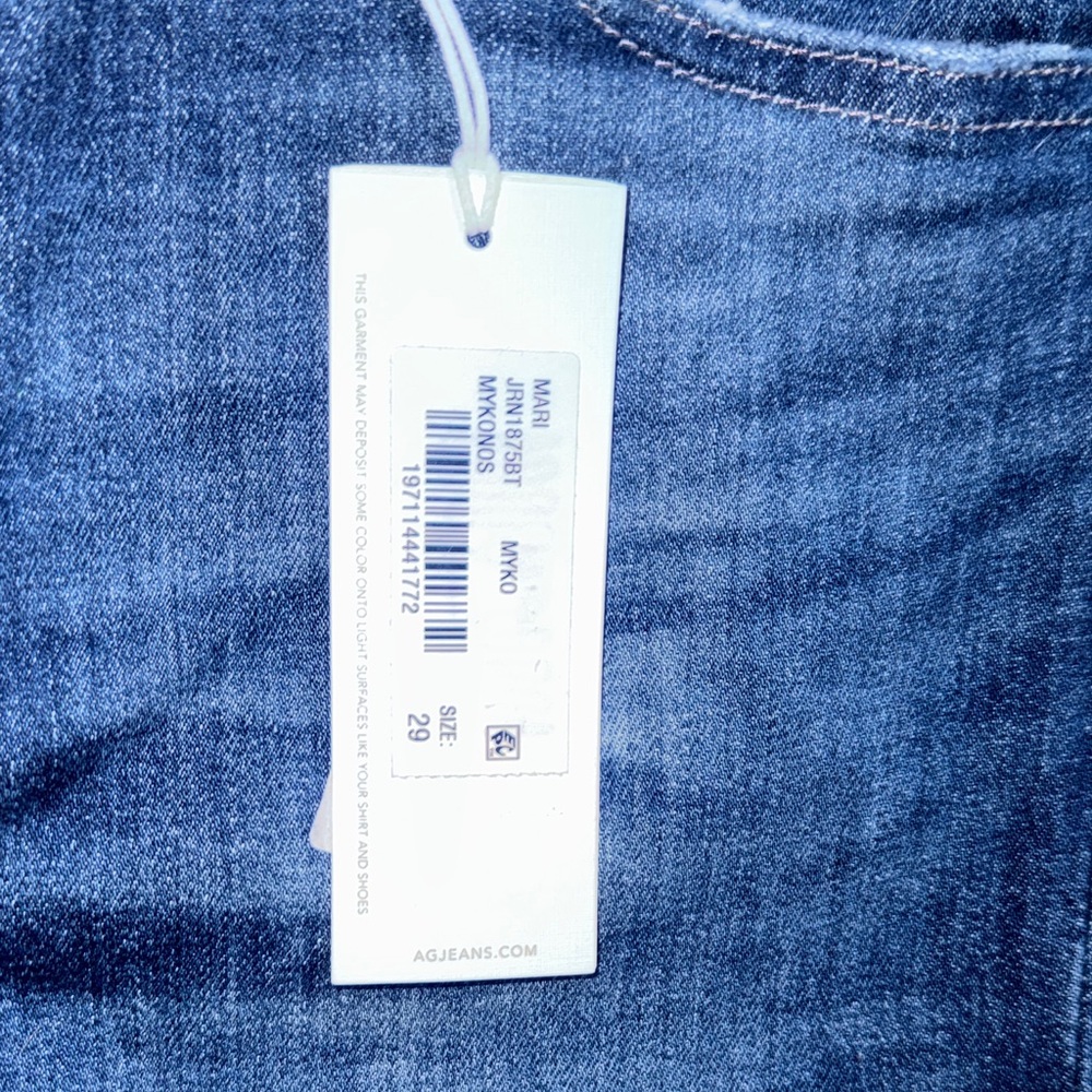 AG Adriano Goldschmied Straight Leg Jeans - Dark Wash Blue - Picture 5 of 12